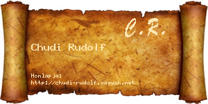 Chudi Rudolf névjegykártya